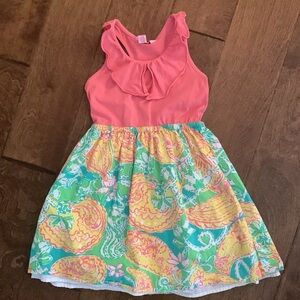 Lilly Pulitzer Girls Loranne Dress M 6-7 pop goes the lemur back to school!